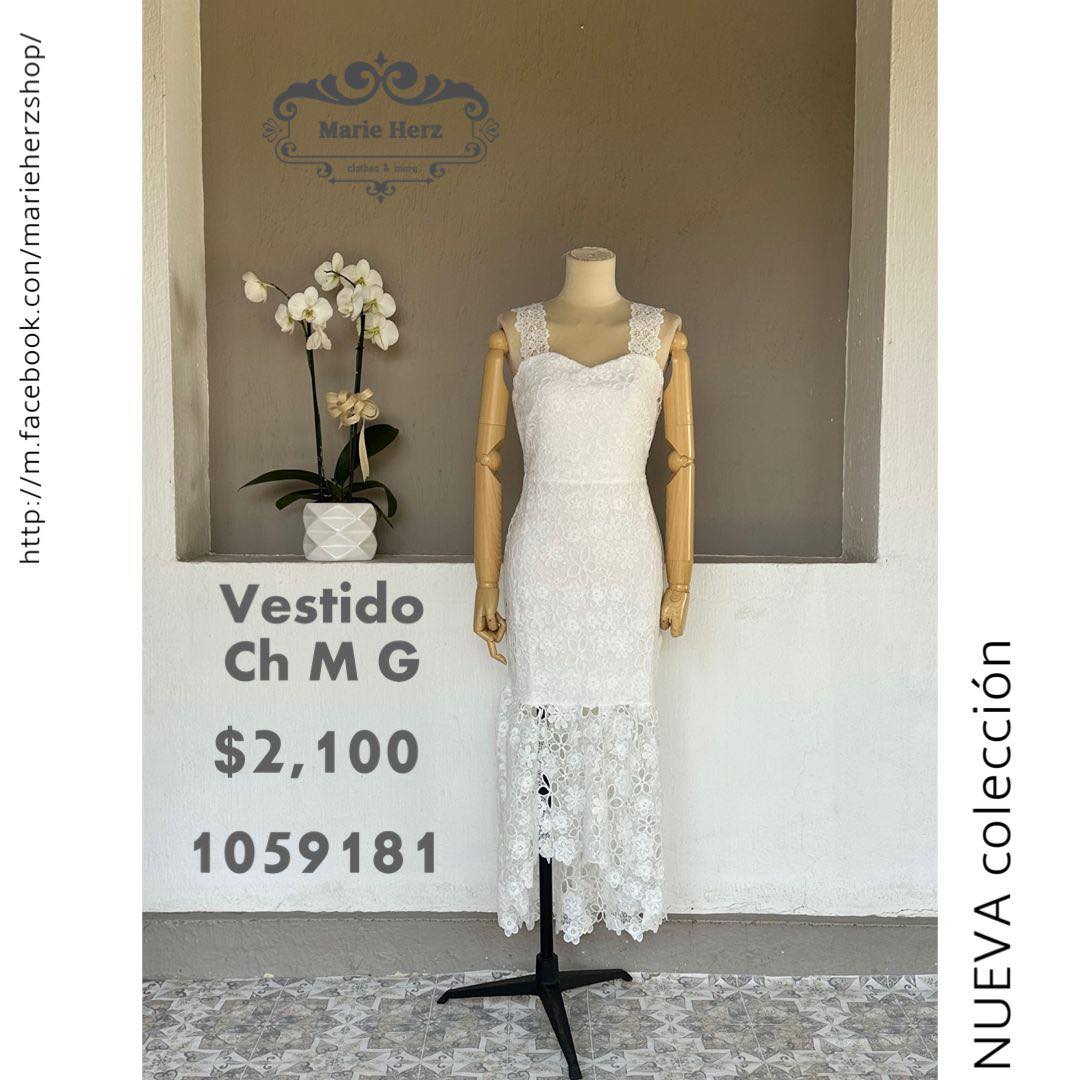 1059181 Vestido encaje blanco