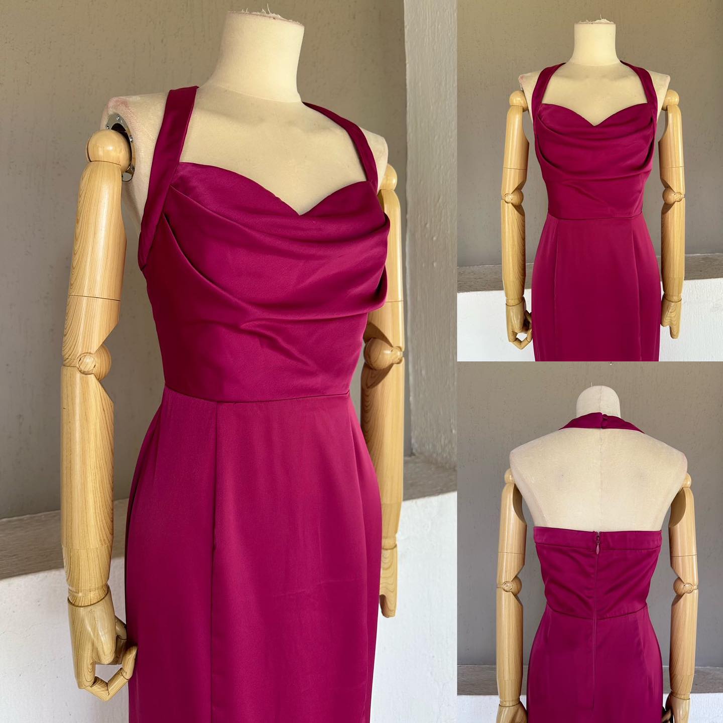 1059722 Vestido c sirena frambuesa
