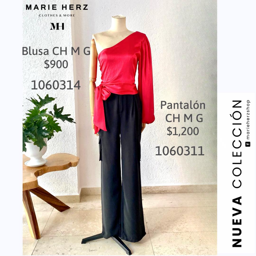 1060311 Pantalón negro amplio