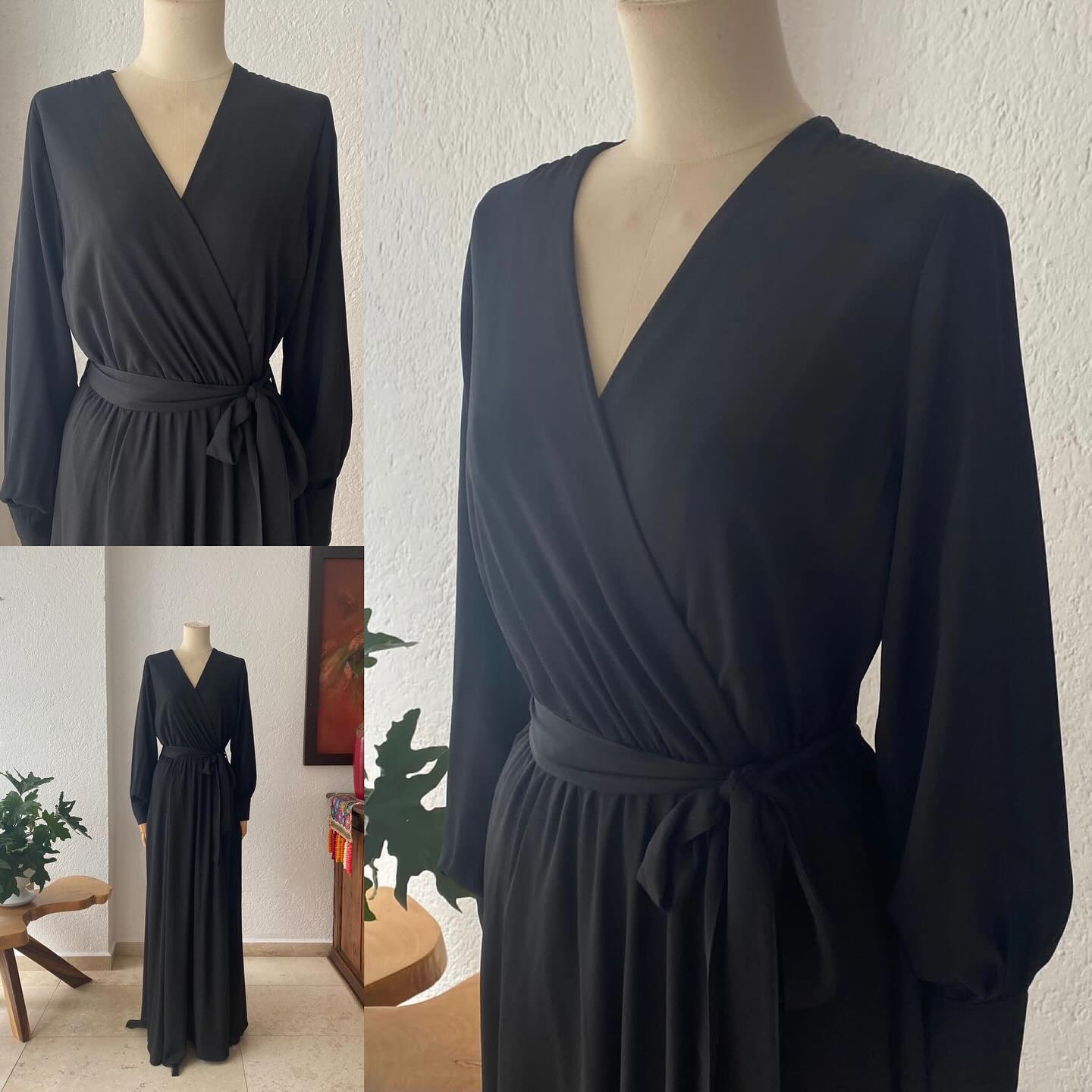 1060344 Maxivestido negro