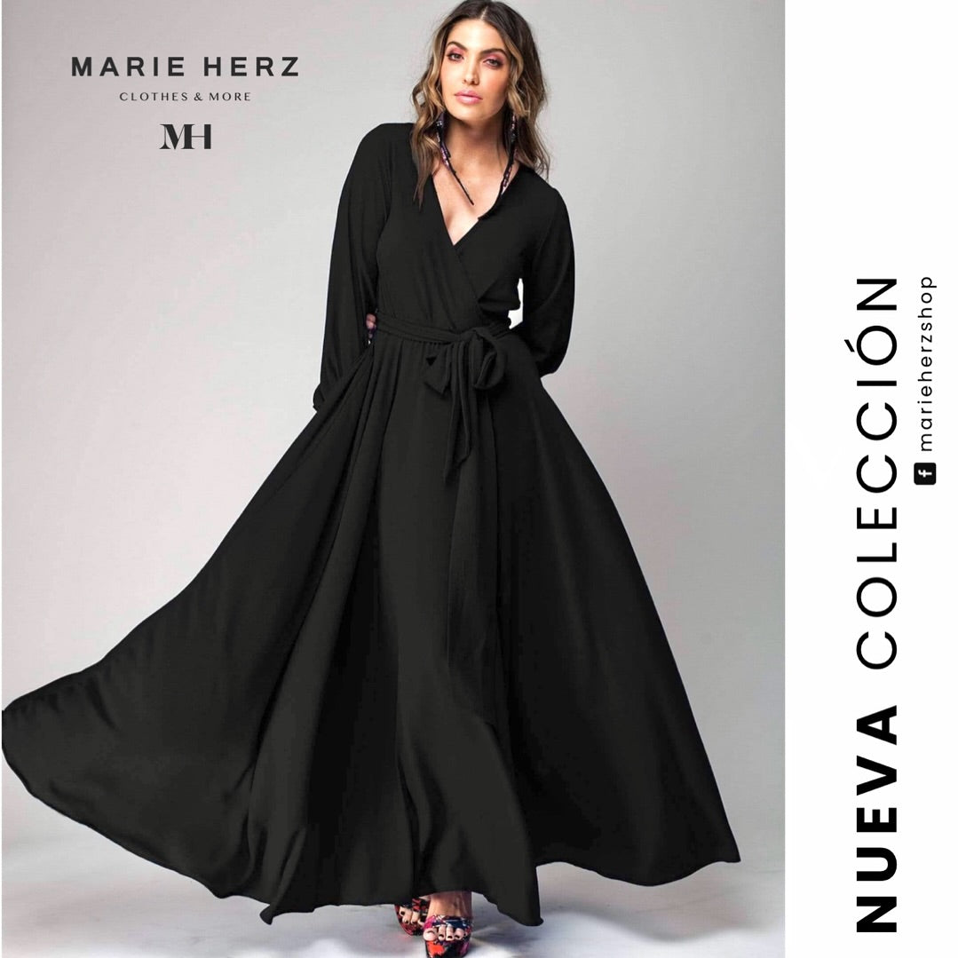 1060344 Maxivestido negro