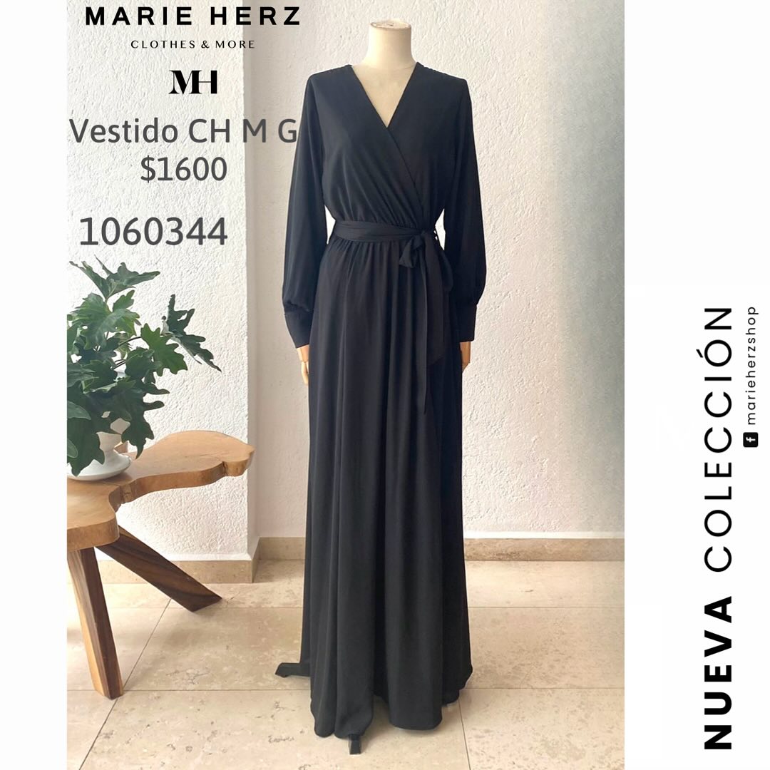 1060344 Maxivestido negro