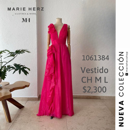 1061384  Vestido tornasol rosa