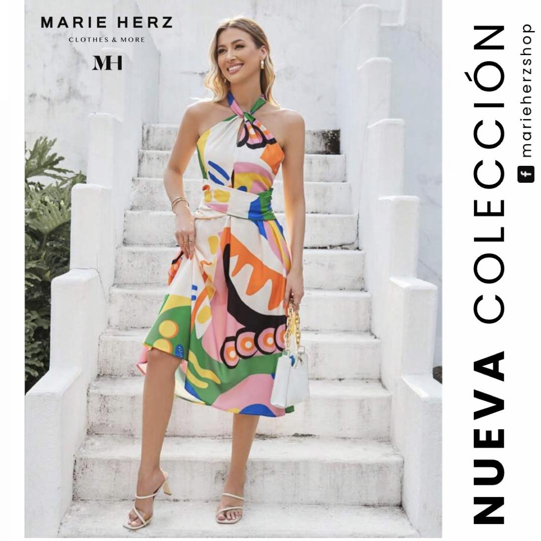 1061515 Vestido midi estampado
