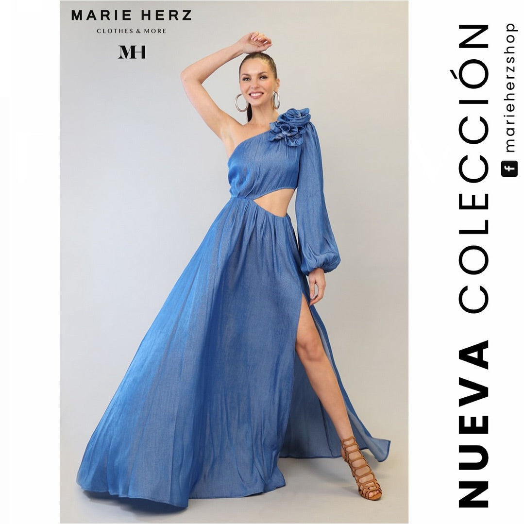 1061589 Vestido Mezlilla manga