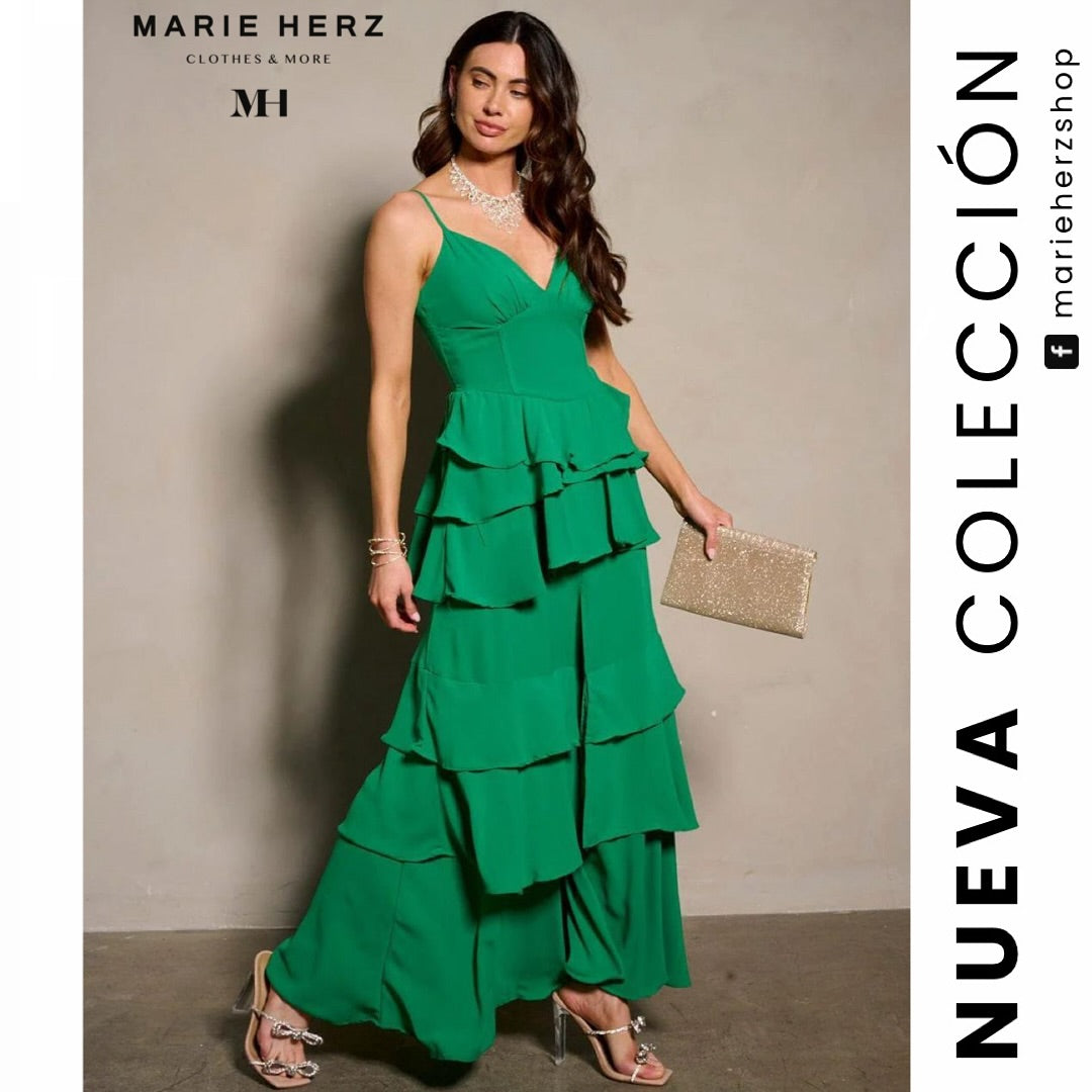 1061659 Vestido Verde tirantes