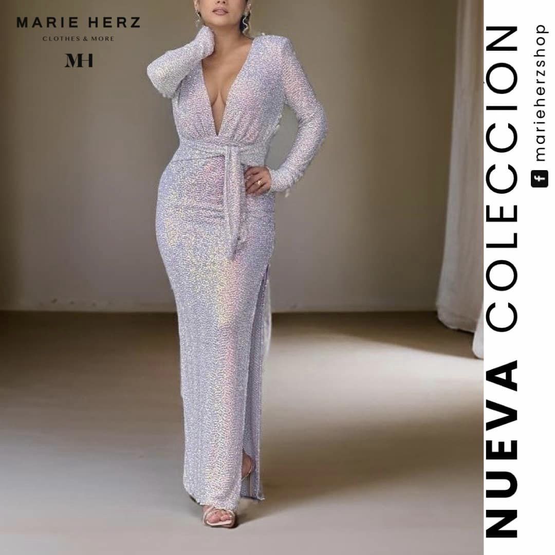 1062135 Vestido lentejuela lila