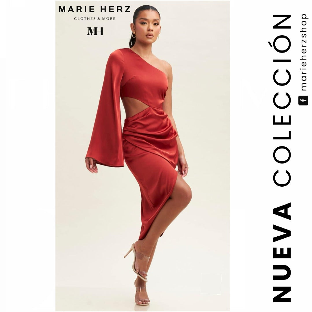 1062137 Vestido ladrillo corto
