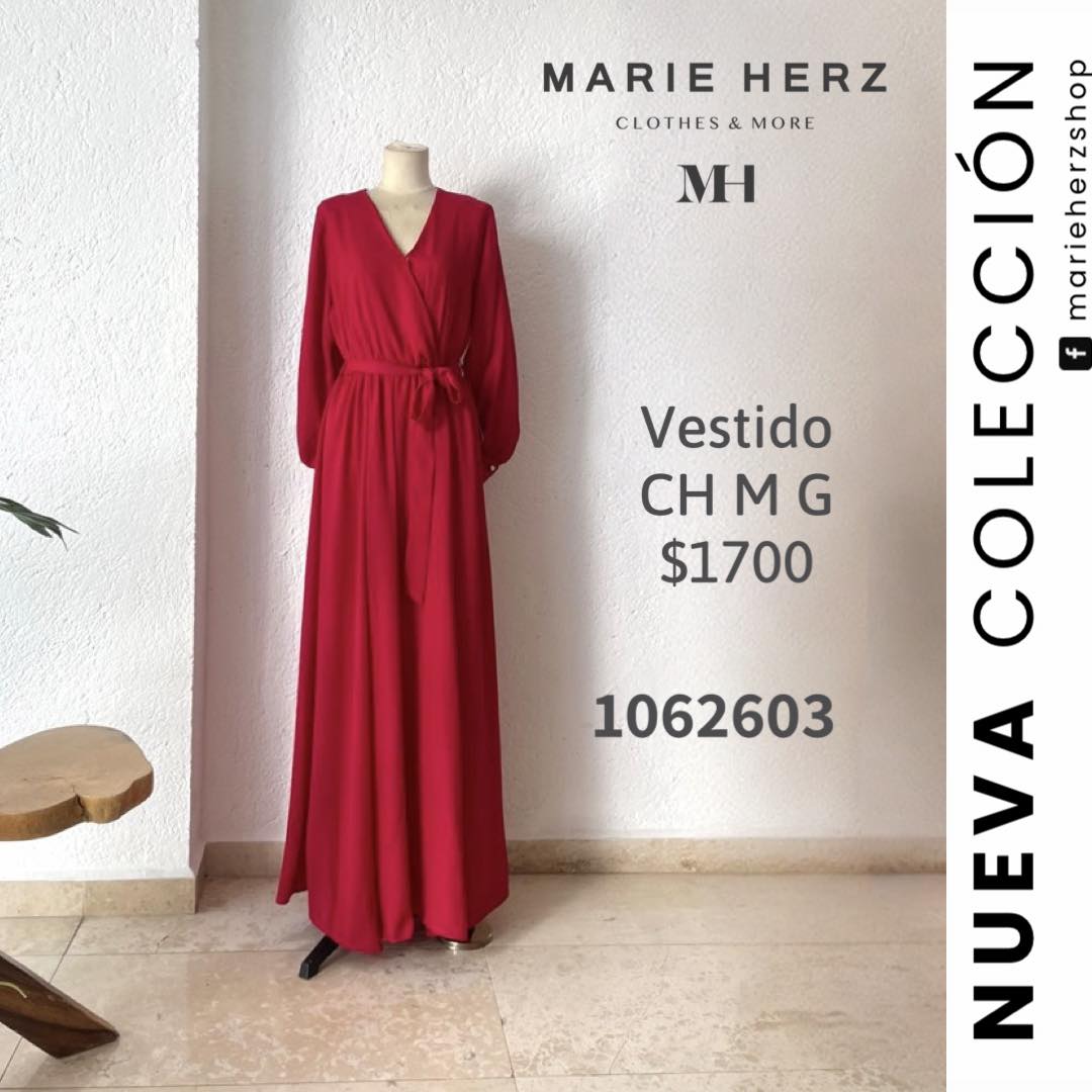 1062602 Maxivestido rojo