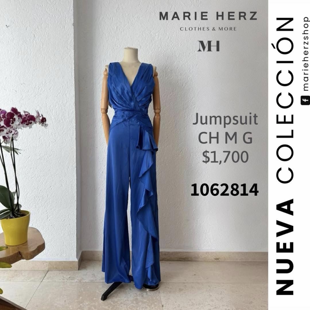 1062814 Jumpsuit azul satin