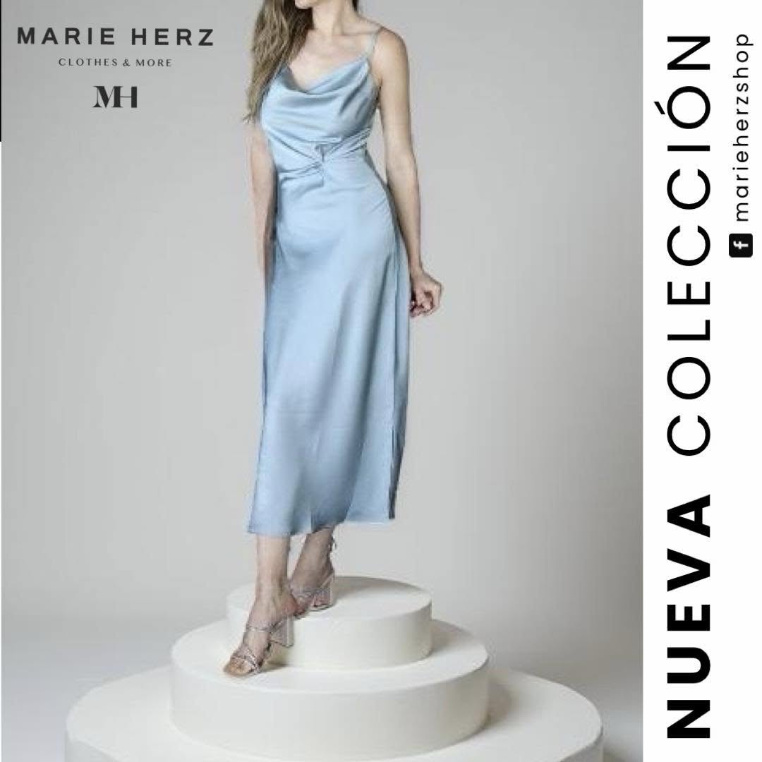 1062845 Vestido satin azul