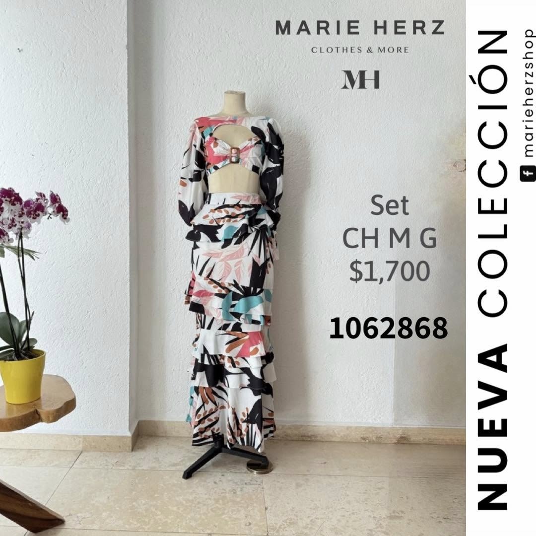 1062867 Set falda estampado olanes