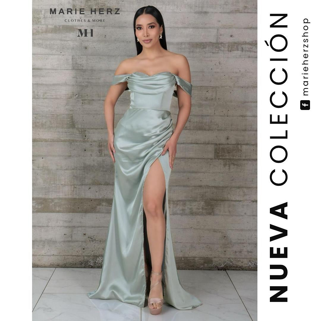 1063038 Vestido verde sage