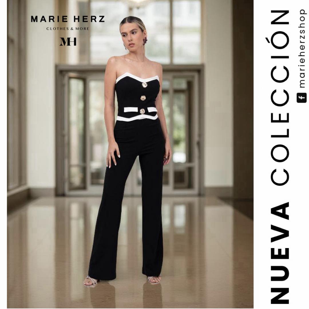 1063551 Set negro linea blanca