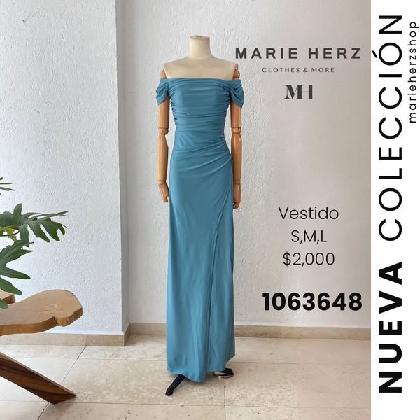 1063648 Vestido licra aqua