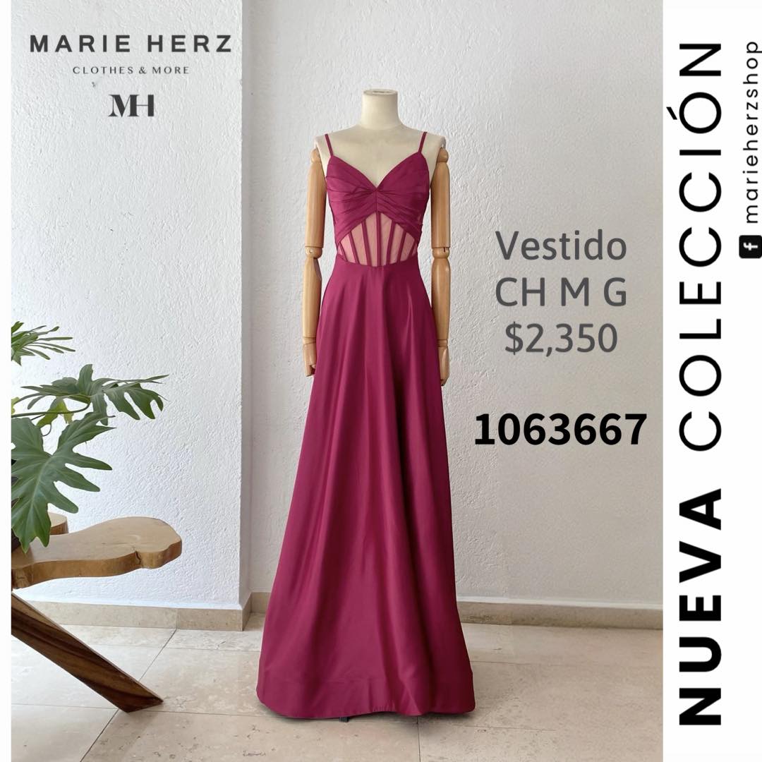 1063667 Vestido vino corset satin