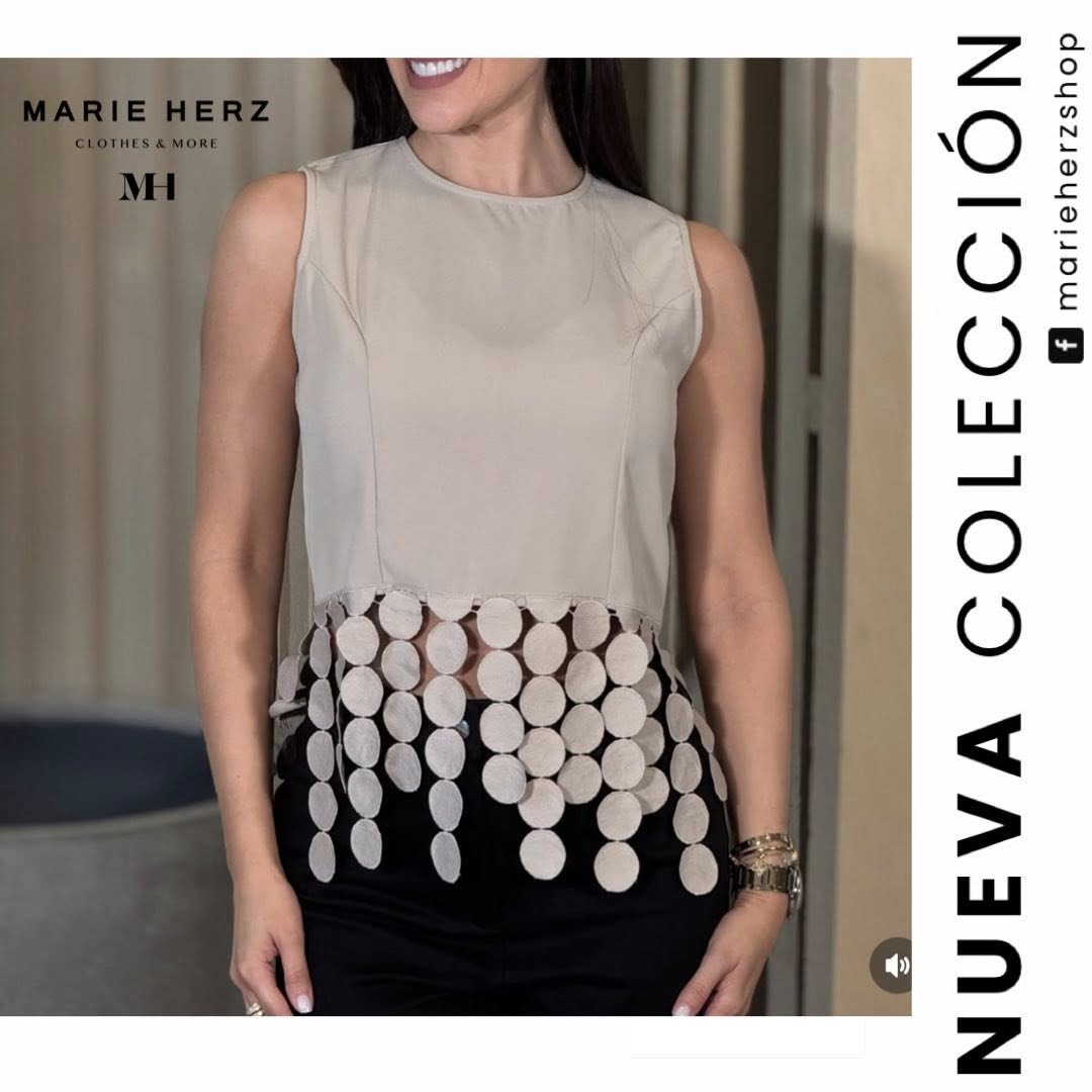 1063685 Blusa círculos nude