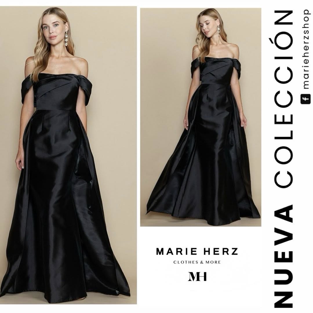 1063725 Vestido negro falda