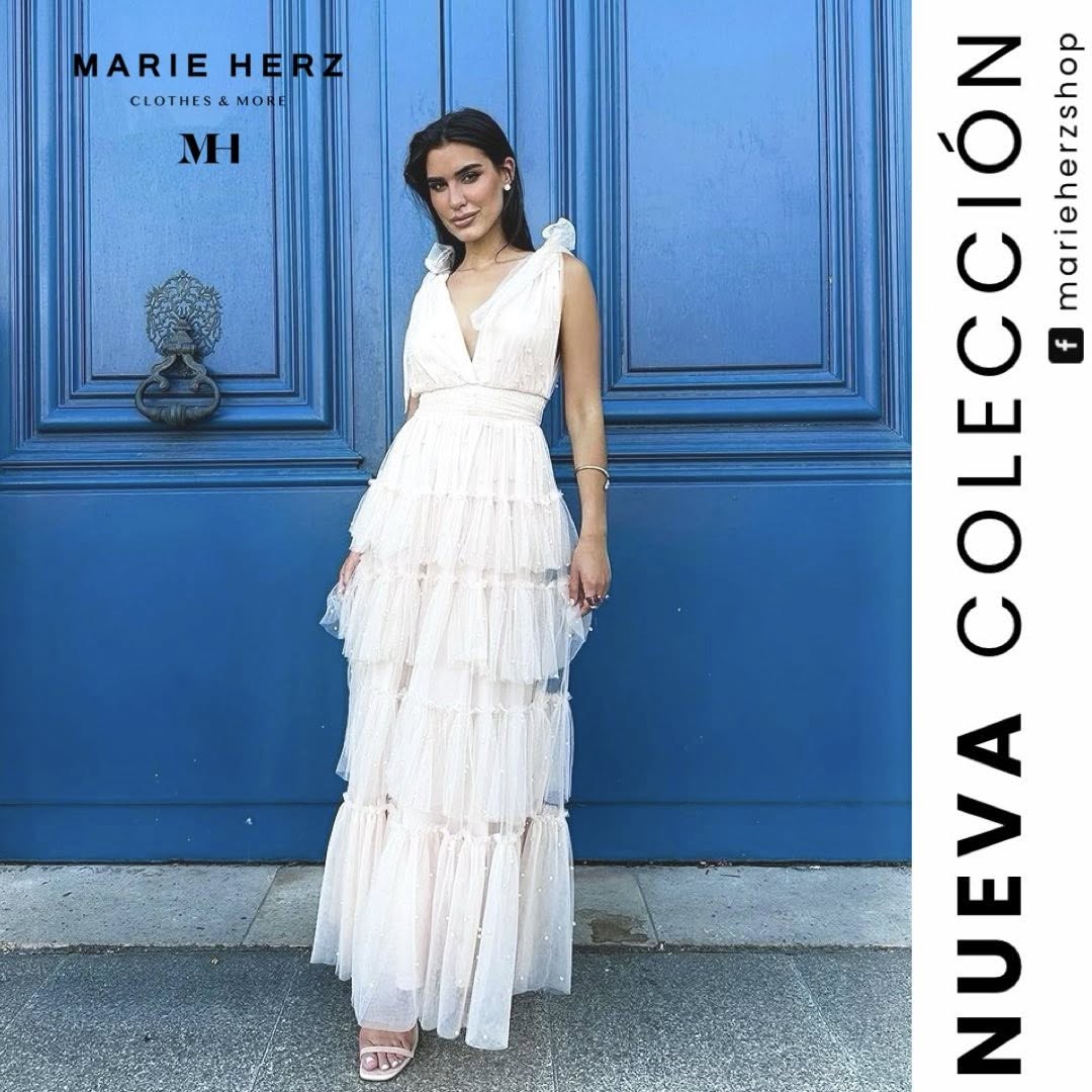 1063748 Vestido blanco perlas tul