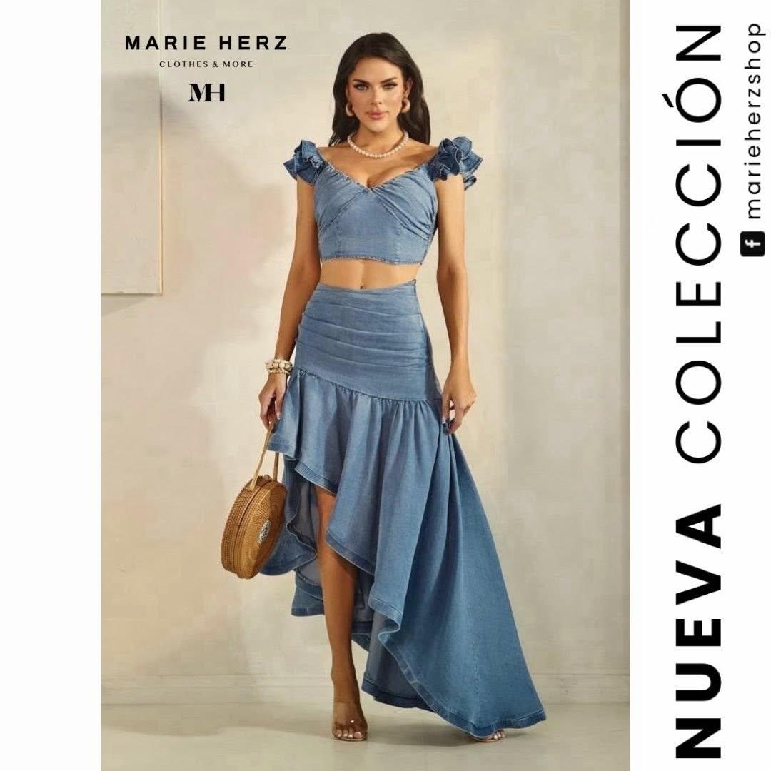 1063766 Set falda mezclilla olanes