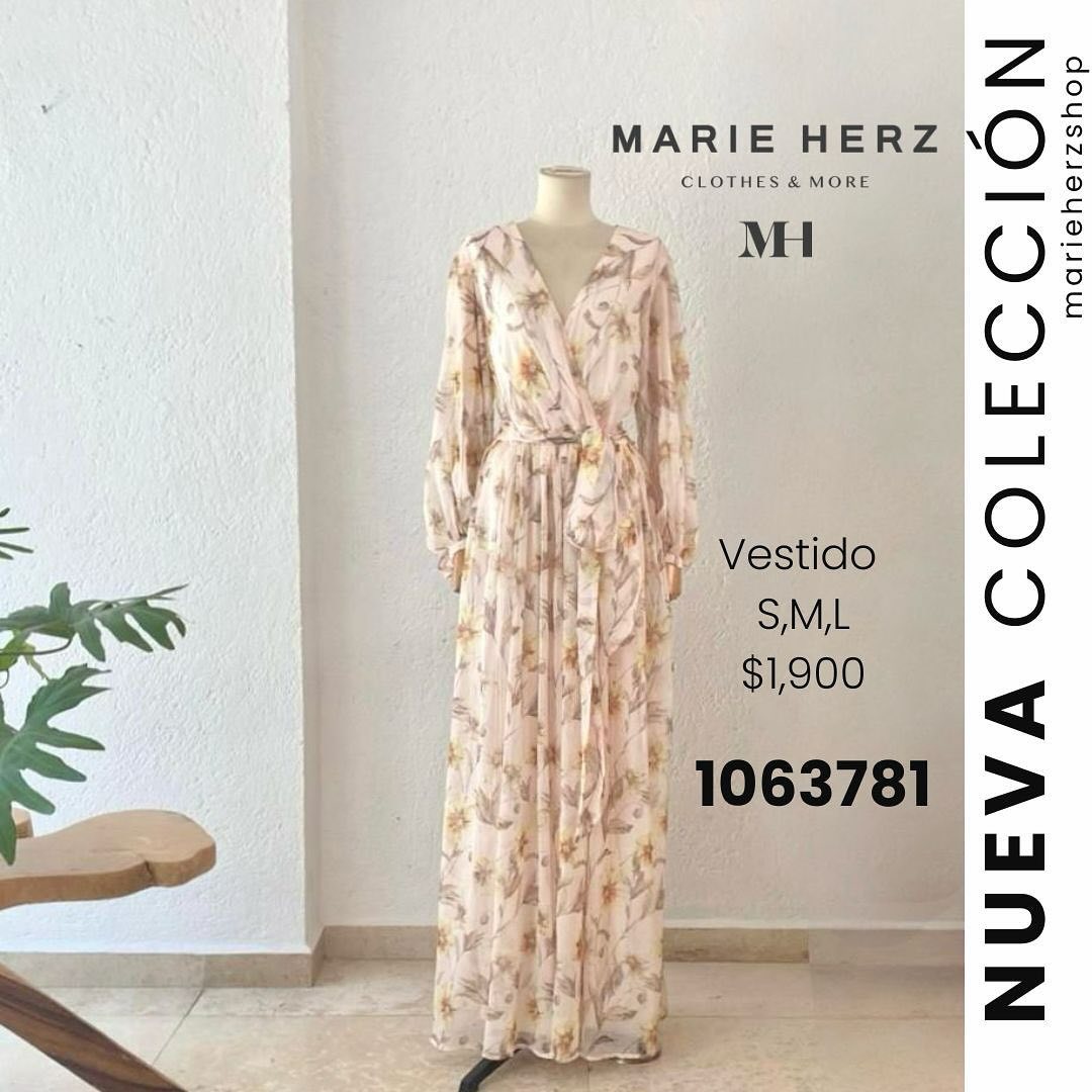 1063780 Maxivestido flores amarillas