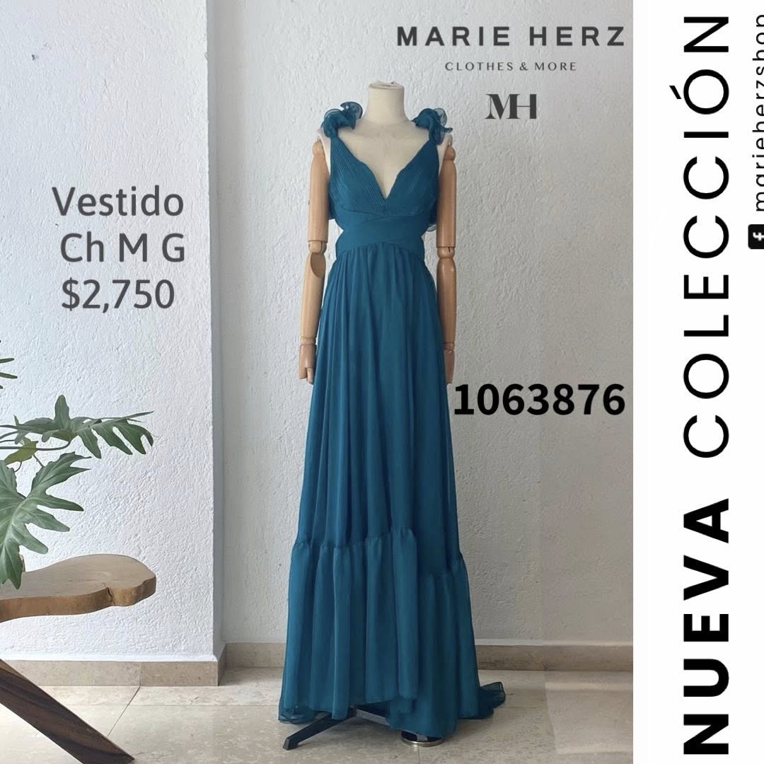1063876 Vestido verde cutoff