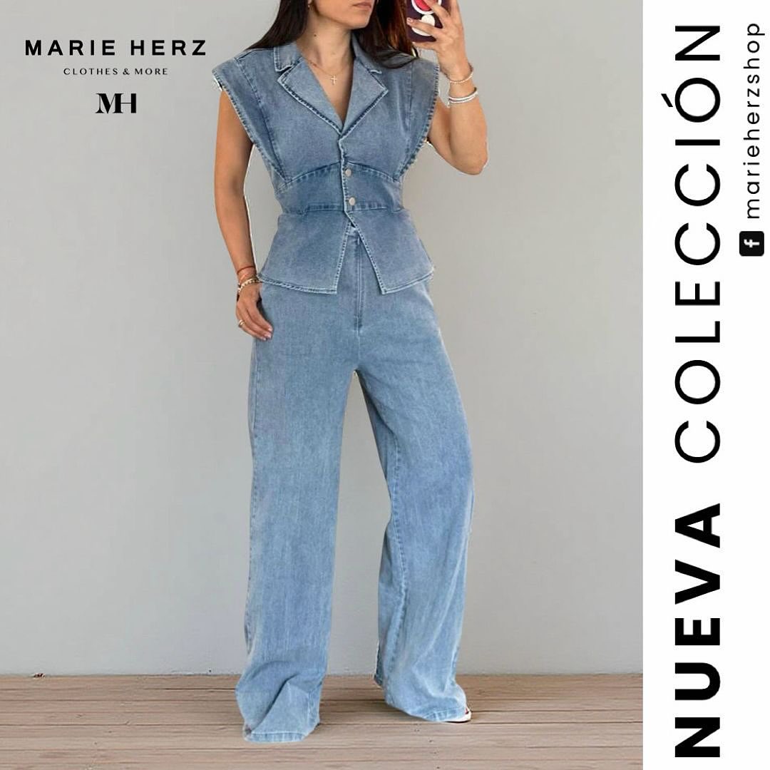 1063975 Jumpsuit mezclilla olán