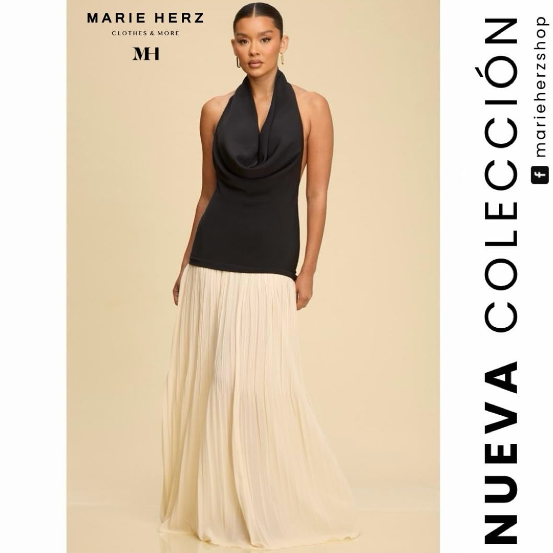 1064037 Vestido halter NB tablas