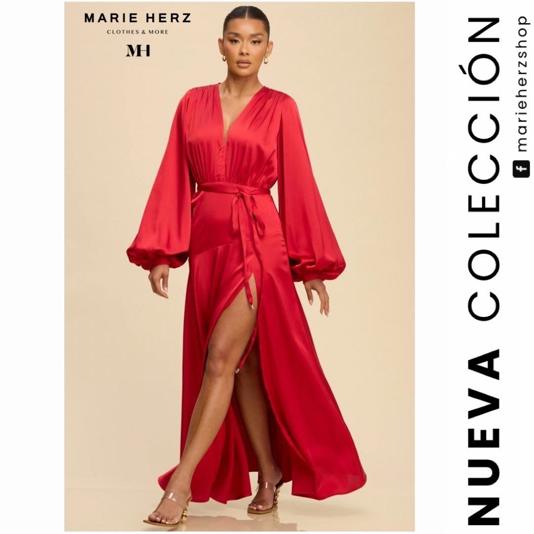 1064182 Maxivestido rojo
