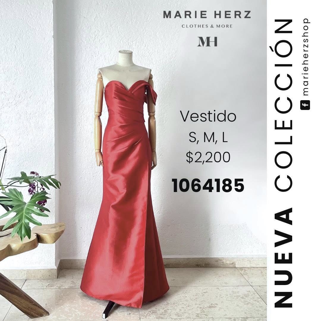 1064185 Vestido terracota strapless
