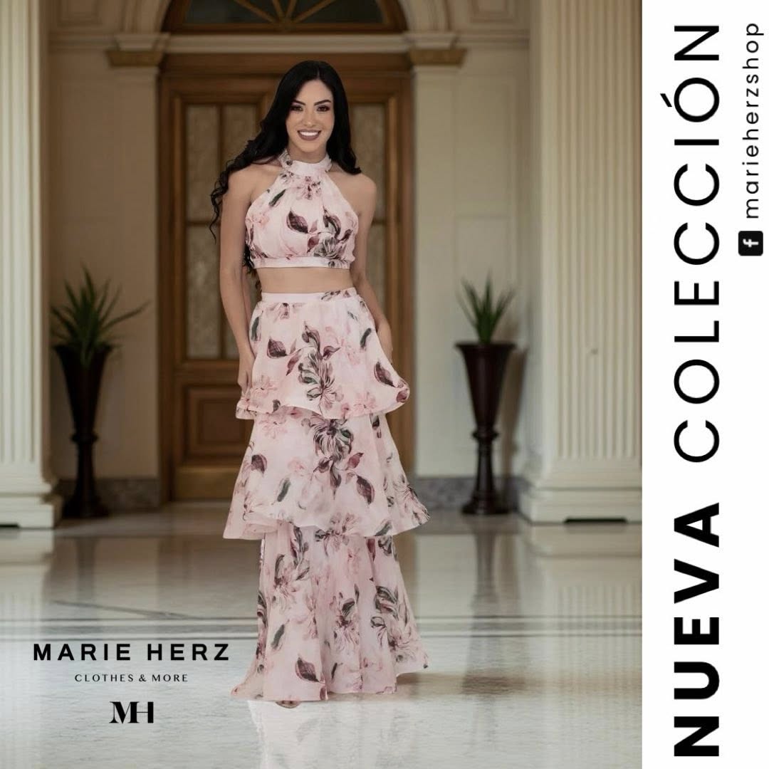 1064401 Set flores rosa