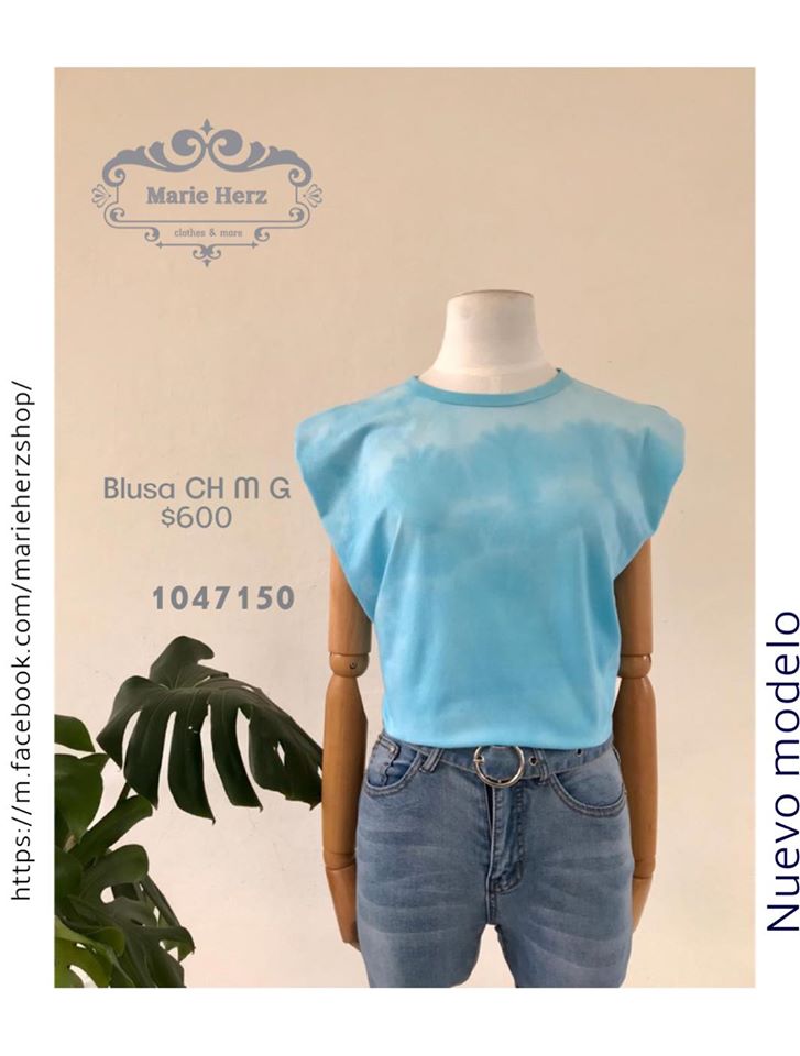 1047150 Blusa hombreras tie dye