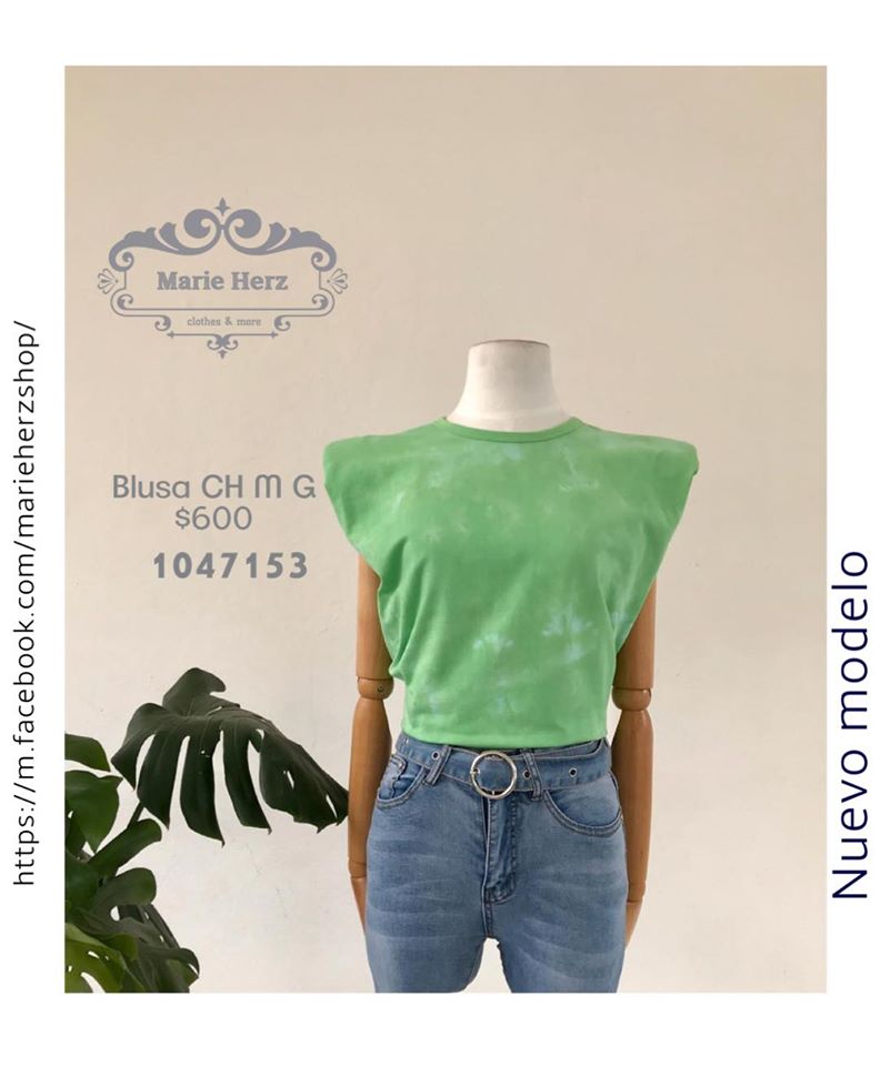 1047150 Blusa hombreras tie dye