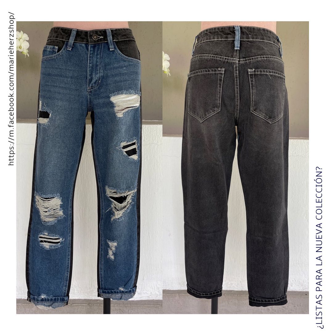 1052166 Jeans pintura rotos