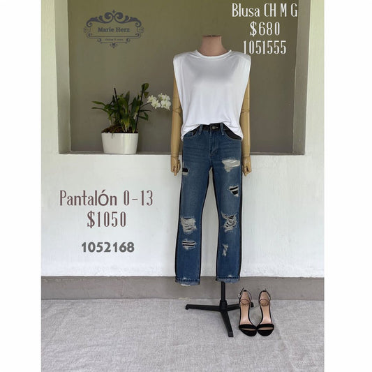 1052166  Jeans pintura rotos