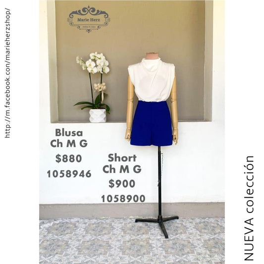 1058900  Shorts azul rey  formal