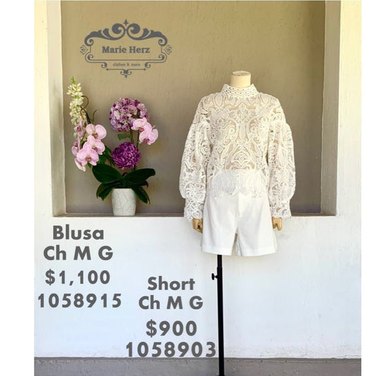 1058903  Shorts blanco  formal