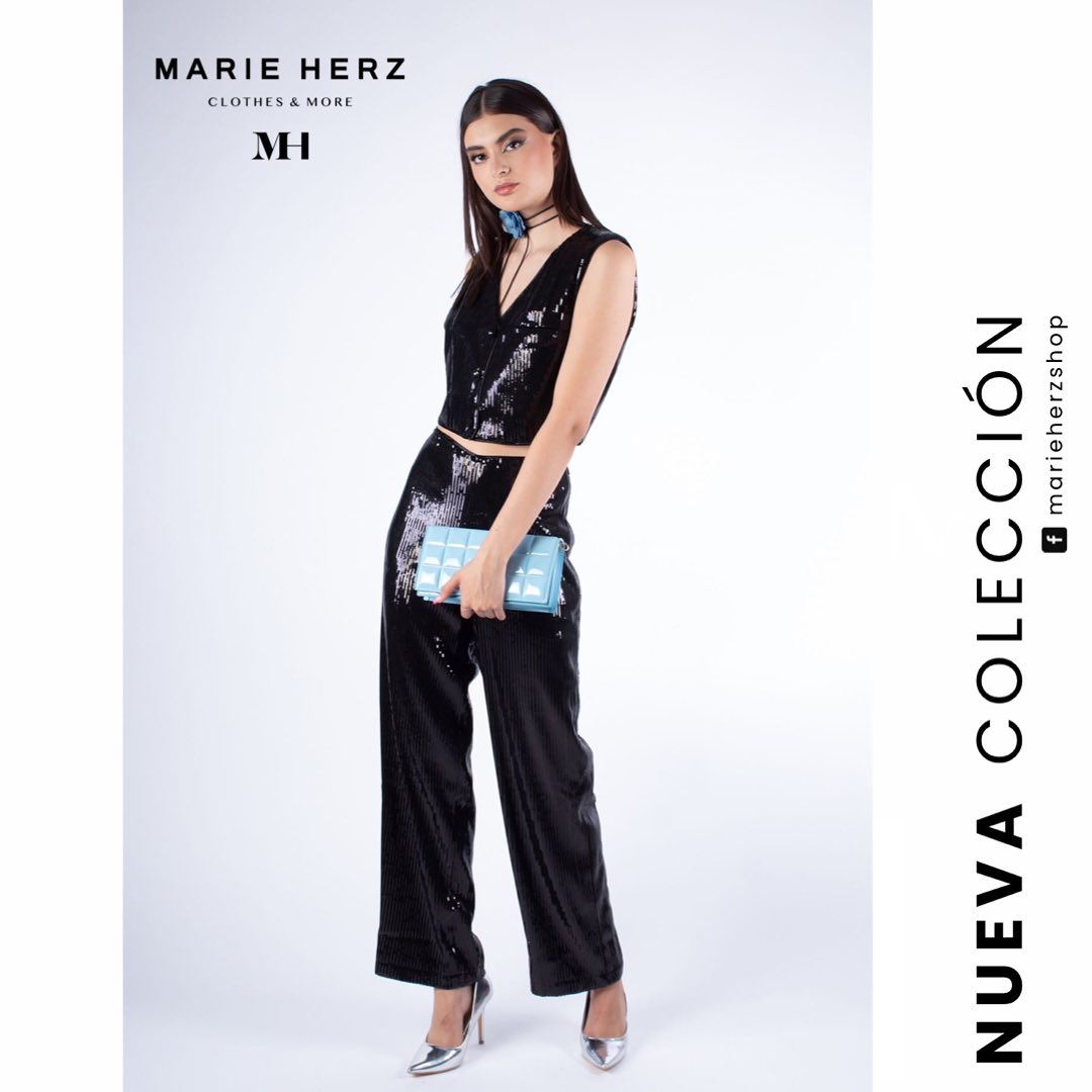 1060138  Set lentejuela negro
