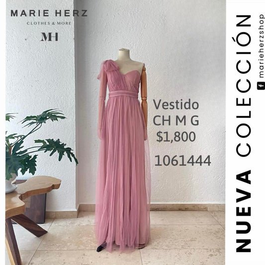 1061444  Vestido tul palo de rosa