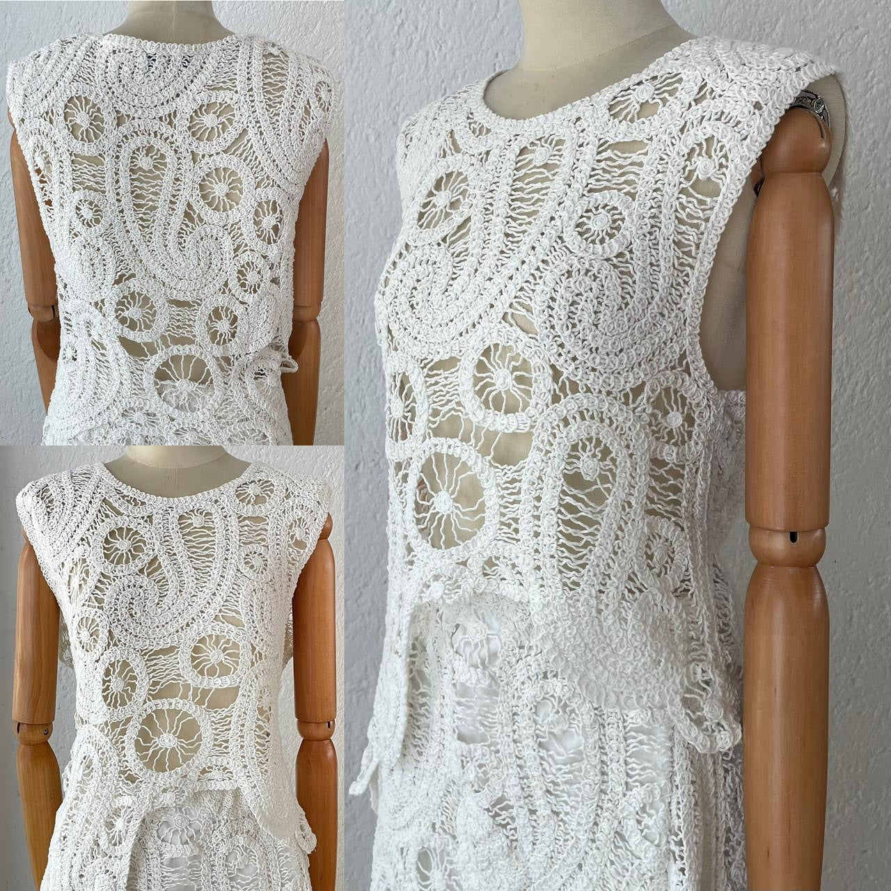 1061500  Vestido encaje blanco corto