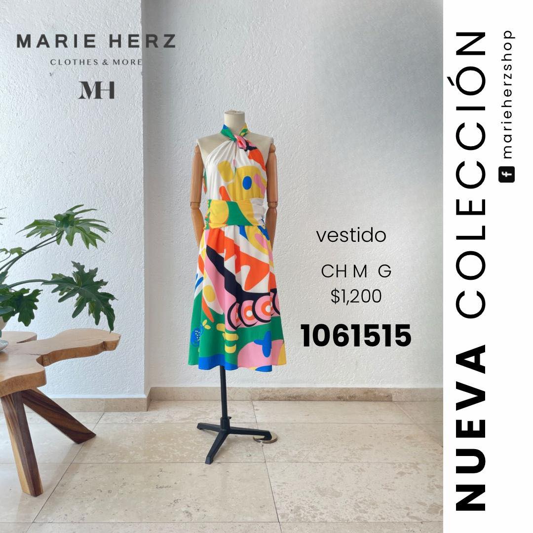 1061515  Vestido midi estampado