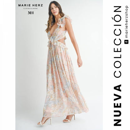 1061726  Vestido flores cut off