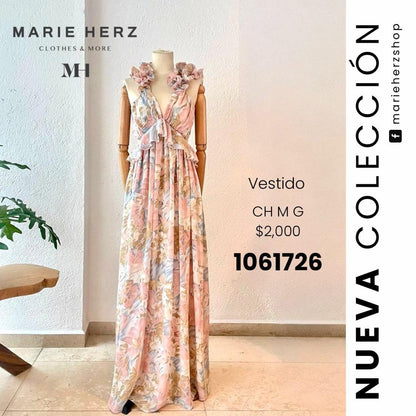 1061726  Vestido flores cut off