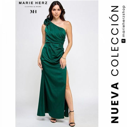 1062400  Vestido verde flor