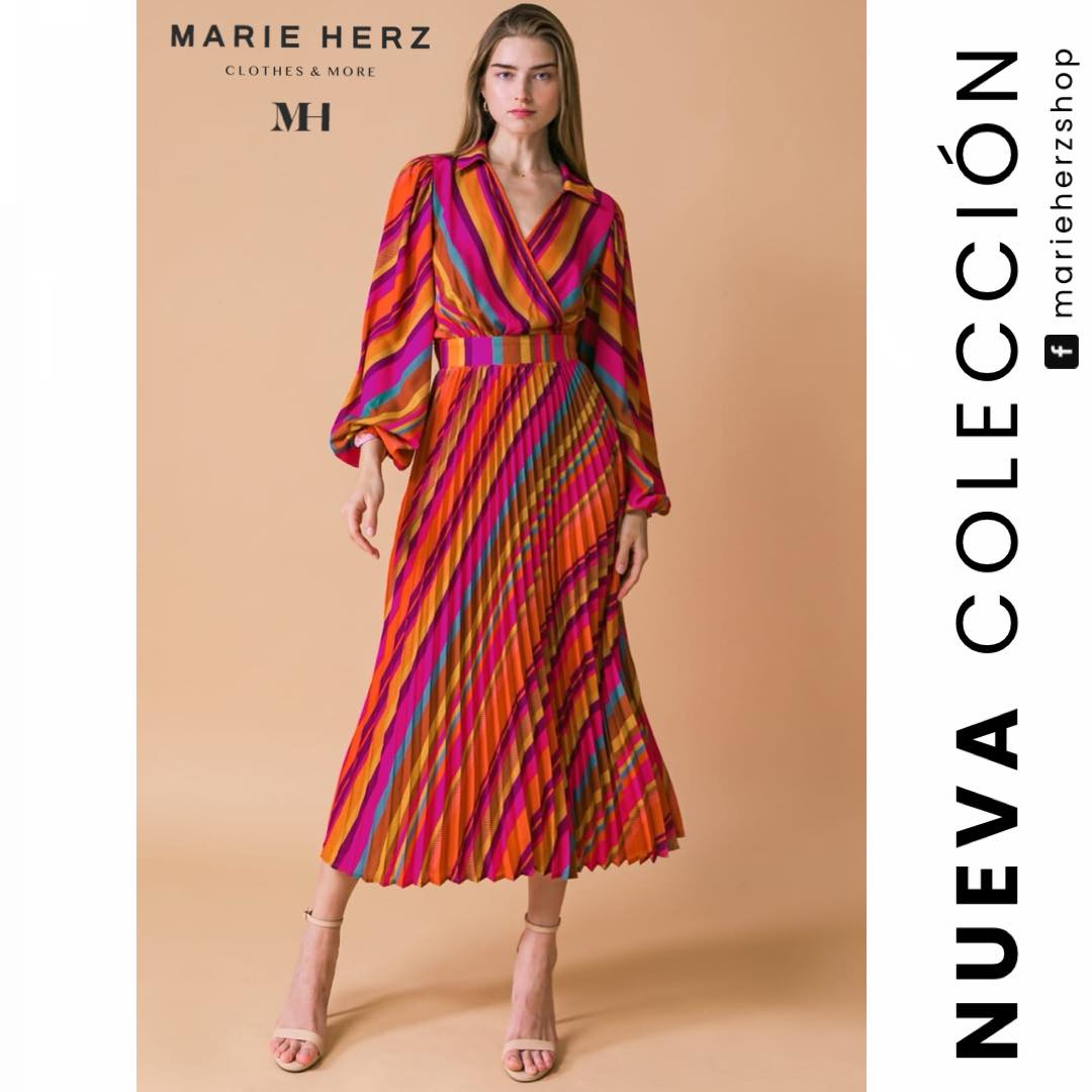 1062707  Vestido tablas colores rayas