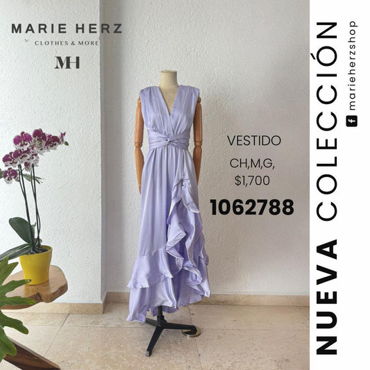 1062788  Vestido satin lila