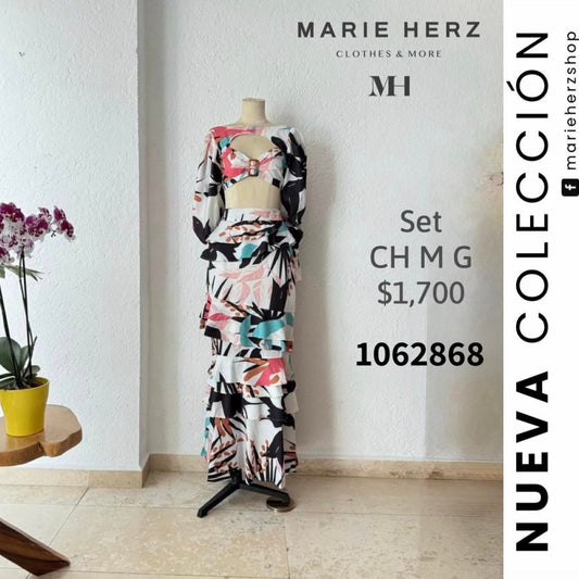1062867  Set falda estampado olanes