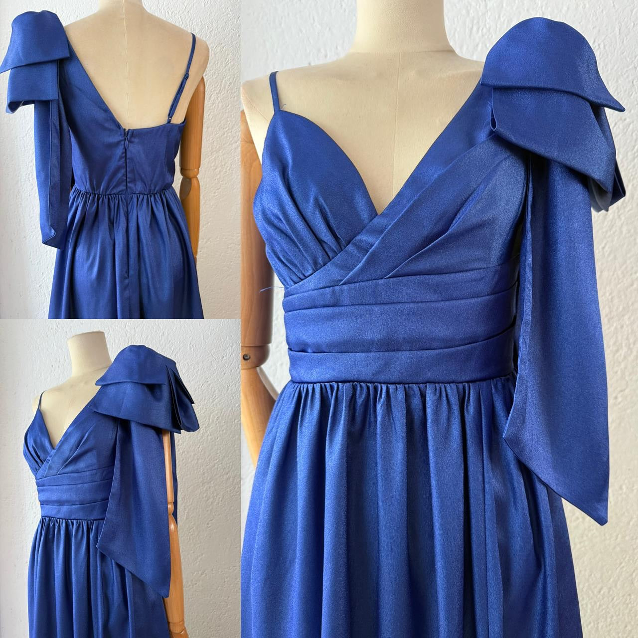 1063030  Vestido azul rey moño