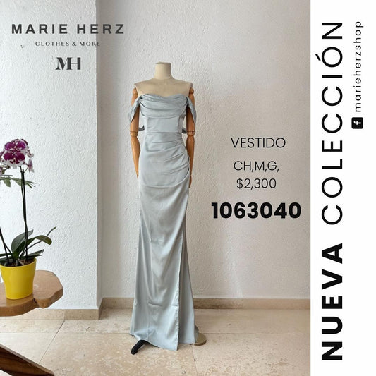 1063038  Vestido verde sage