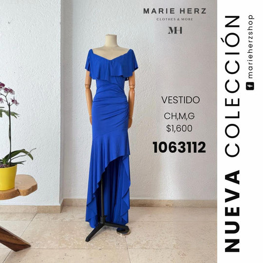 1063112  Vestido olanes licra azul